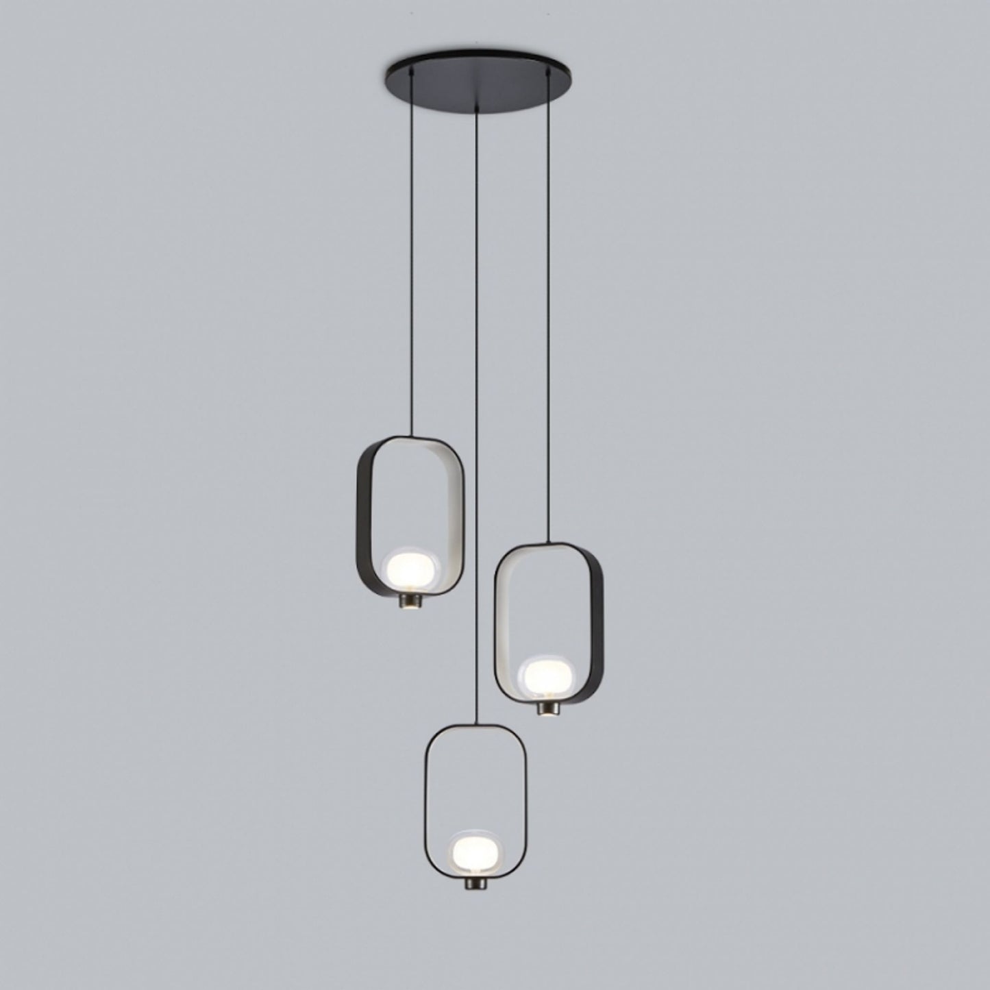 Filipa 3-Light Sand Black Pendant