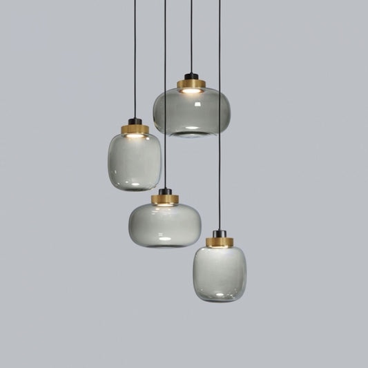 Legier 4-Light LED Pendant with Smoke Glass