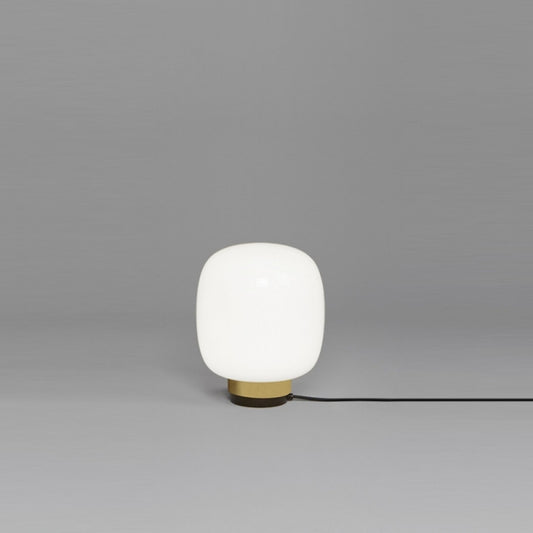 Legier Small LED Table Lamp with White Glass