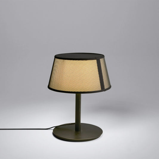 Lilly Table Lamp with Black Mesh Fabric