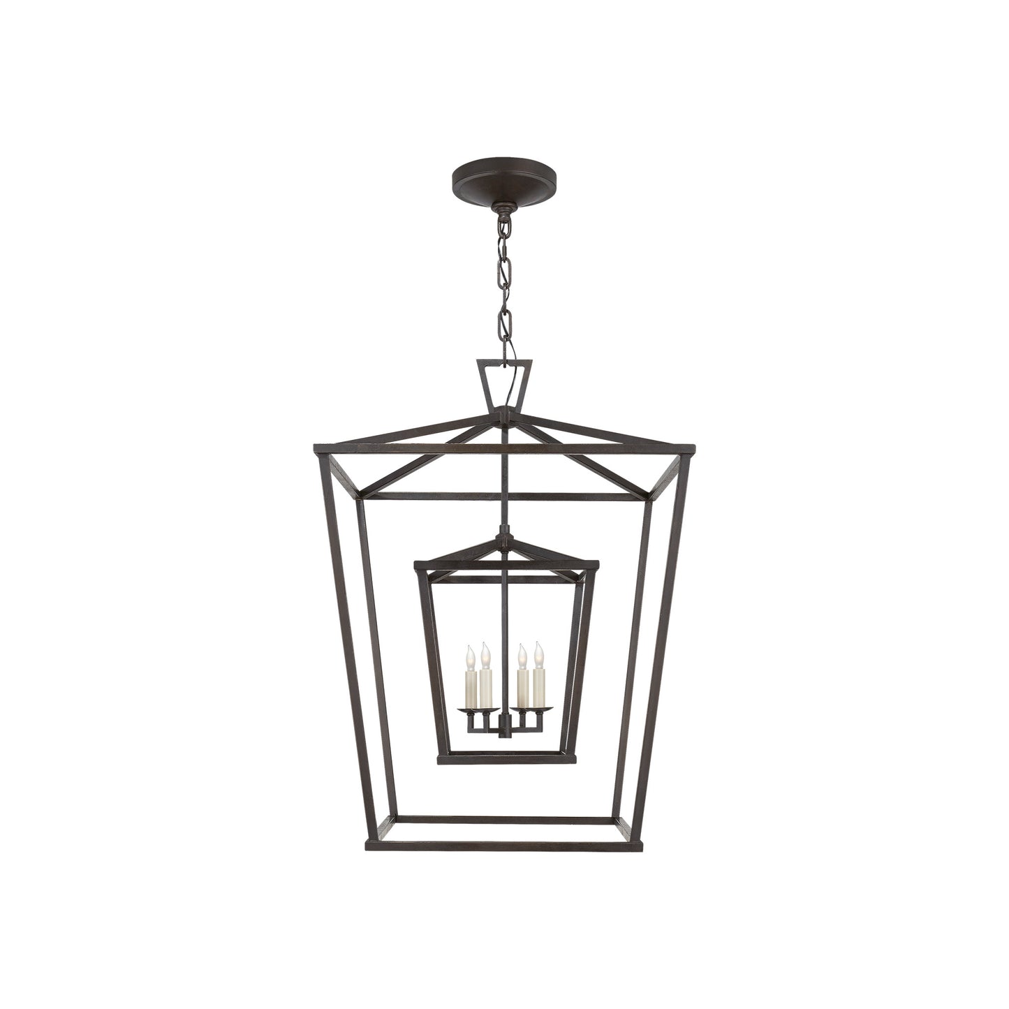 Darlana Large Double Cage Pendant Lantern