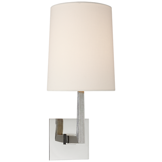 Ojai Medium Single Sconce with Linen Shade