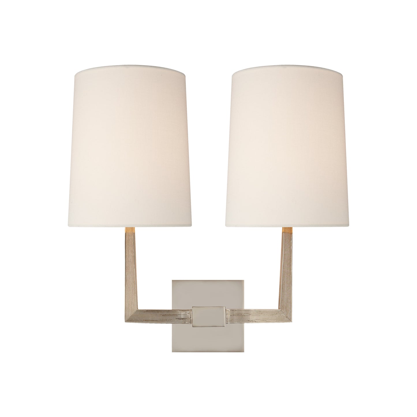 Ojai Large Double Sconce with Linen Shade