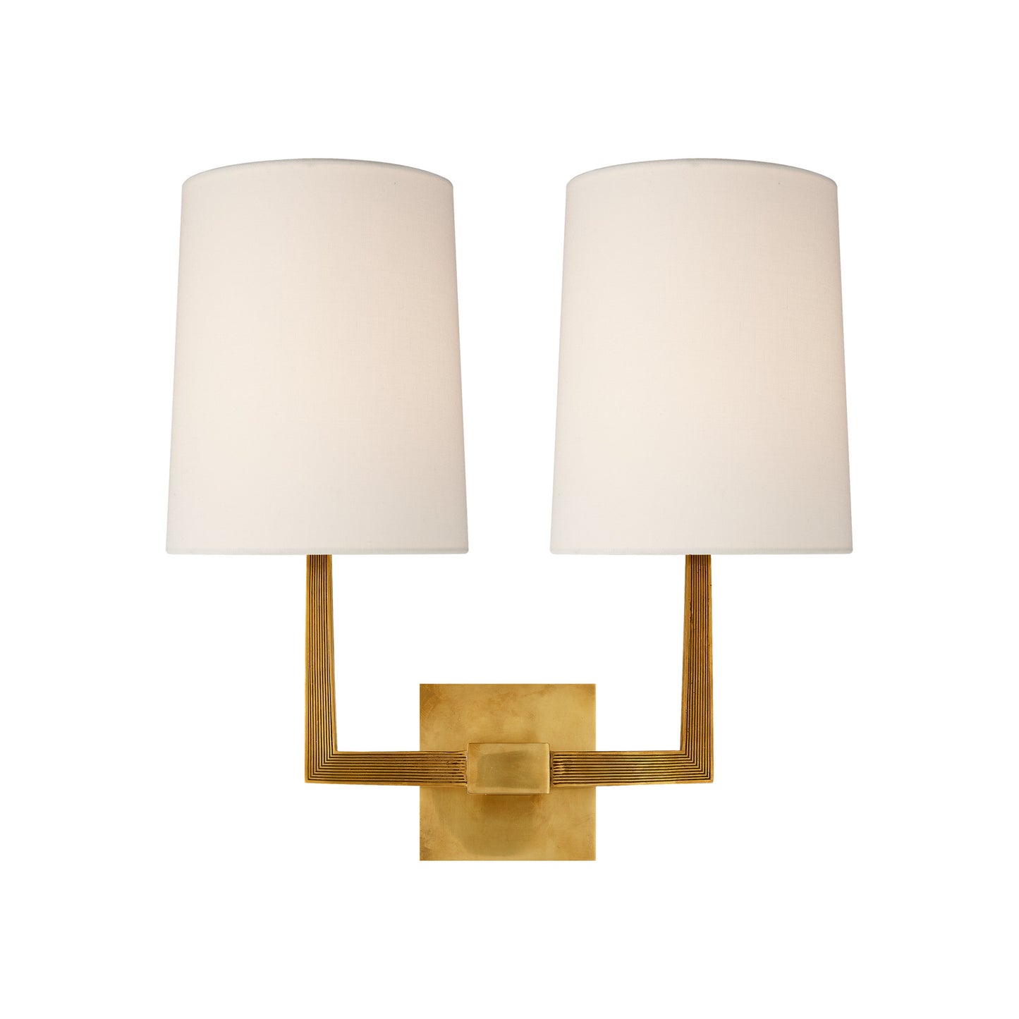 Ojai Large Double Sconce with Linen Shade