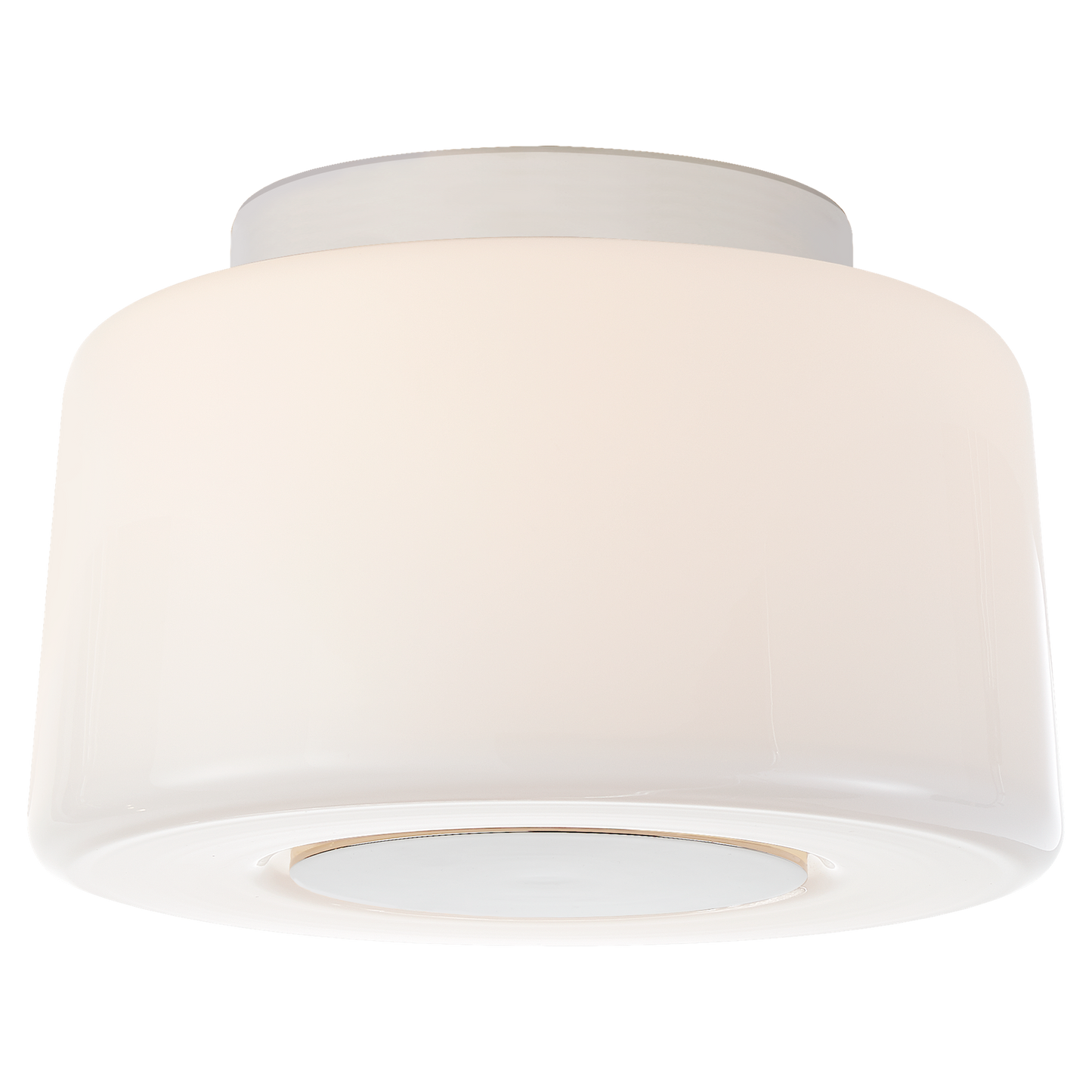 Acme Flush Mount with White Glass