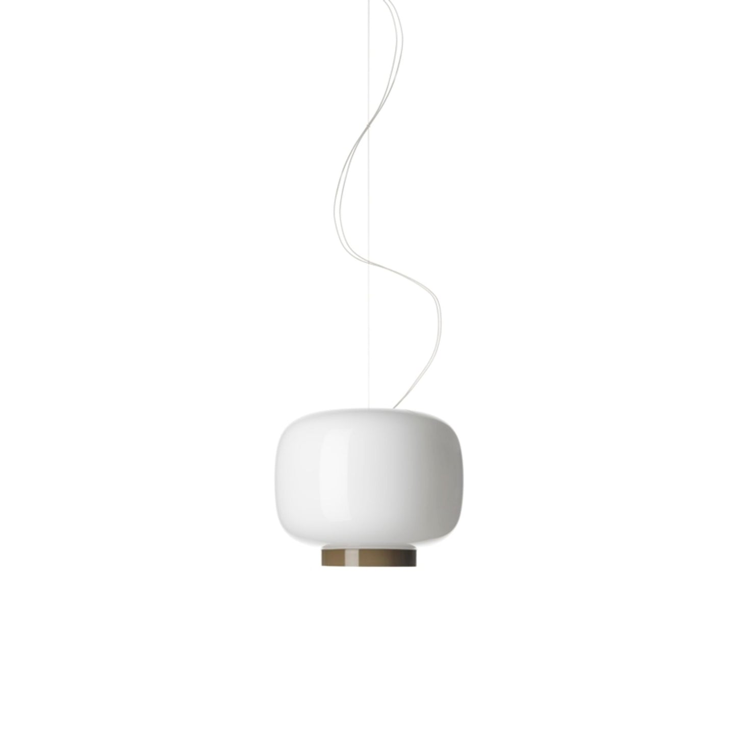 Chouchin 3 Reverse Blown Glass Pendant White