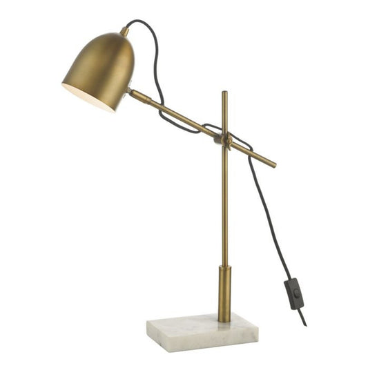 Mendal Adjustable Task Lamp Bronze & Marble