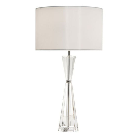 Risha 2-Light Table Lamp Crystal & Polished Nickel