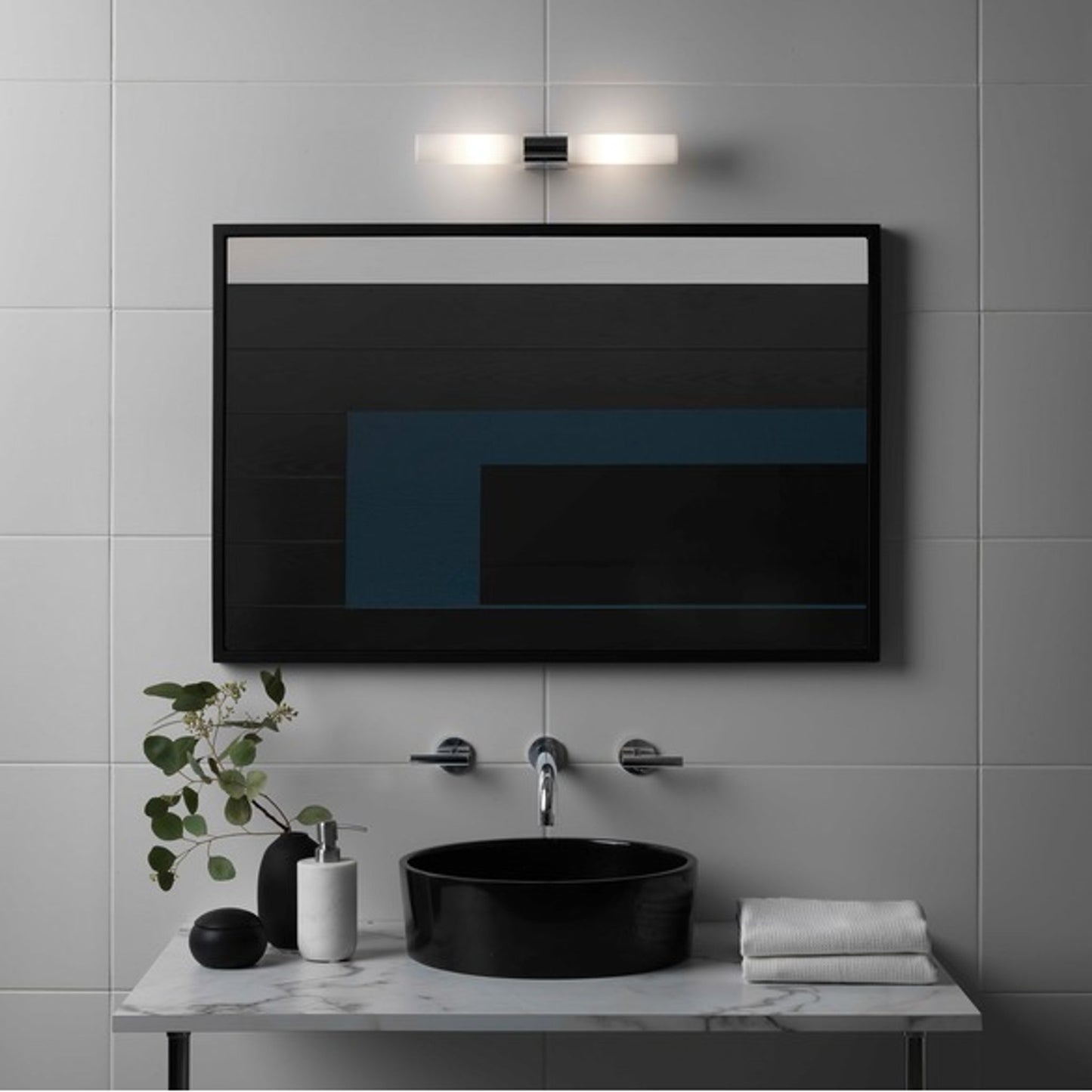 Padova Modern Bathroom Wall Light with White Opal Glass Diffuser