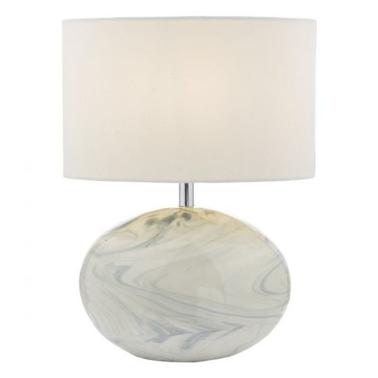 Zabe Table Lamp White & Blue