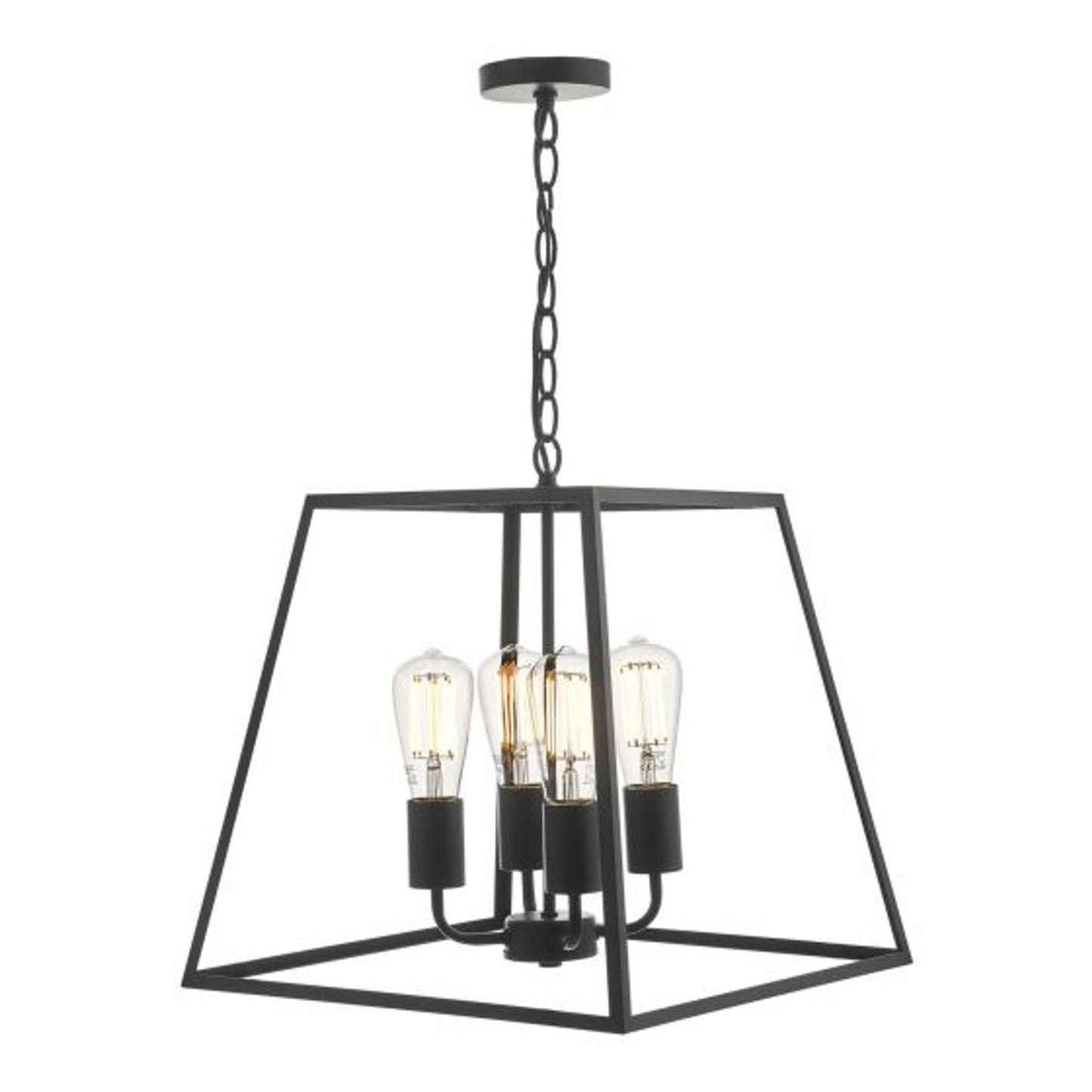 Academy 4-Light Pendant Lantern Black