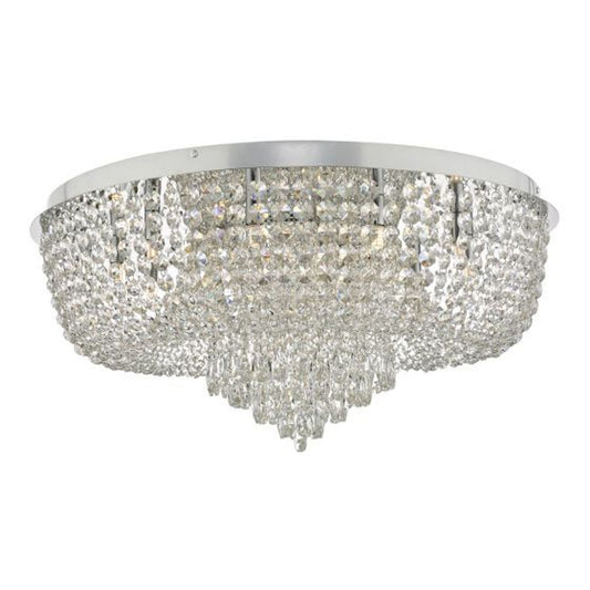 Eitan 12-Light Beaded Flush Mount Polished Chrome