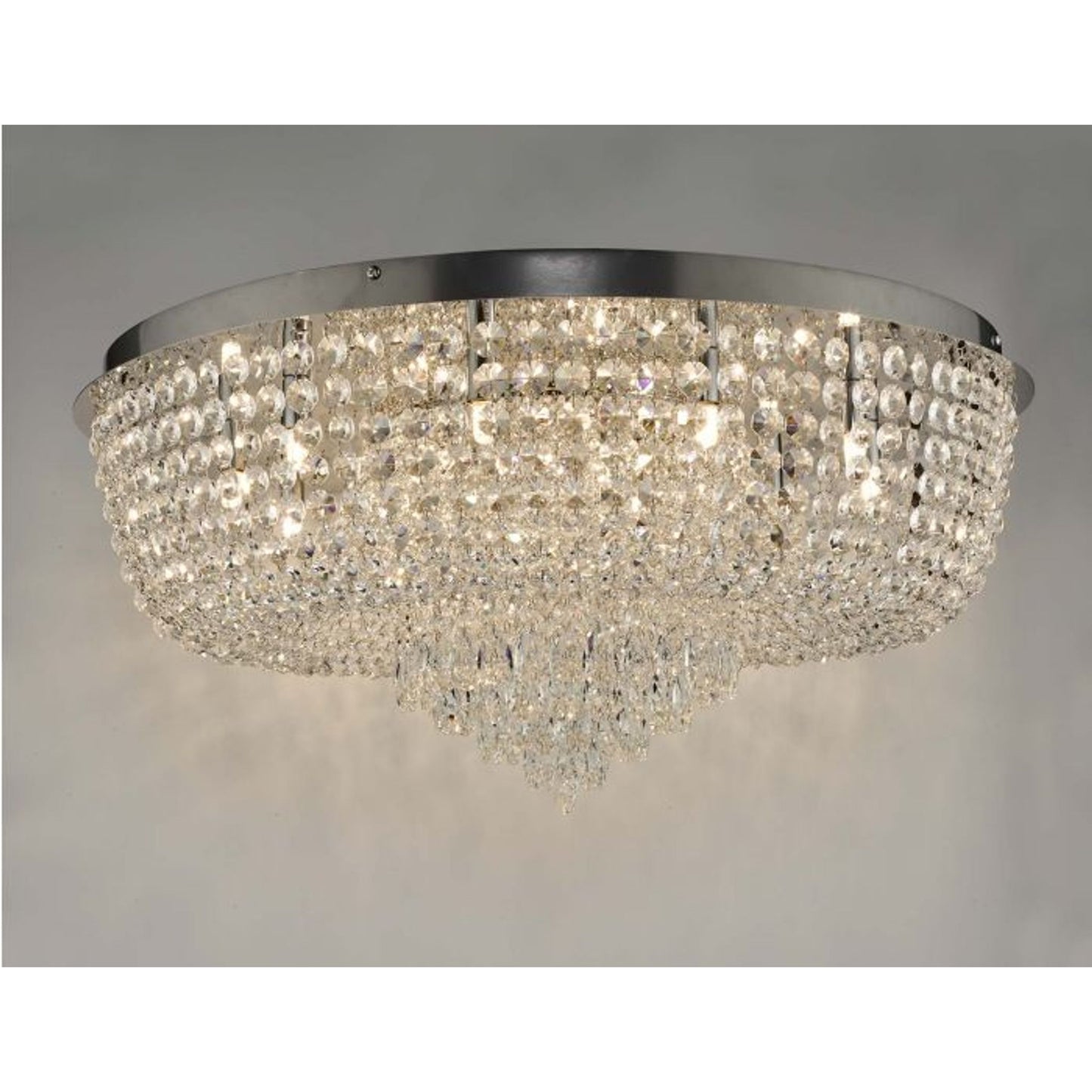 Eitan 12-Light Beaded Flush Mount Polished Chrome