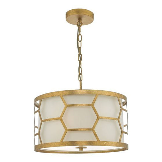 Epstein 3-Light Pendant Gold & Ivory