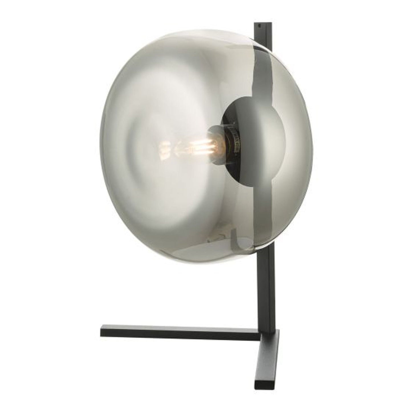 Erla Table Lamp Smoked Glass & Matt Black