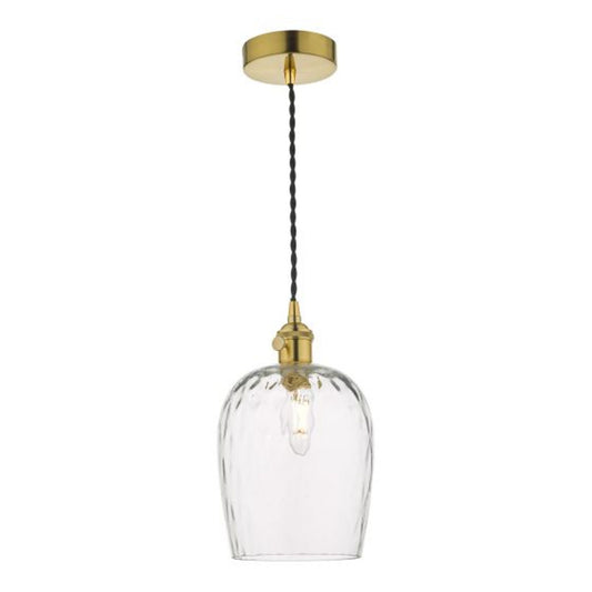 Hadano 1-Light Pendant Dimpled Glass