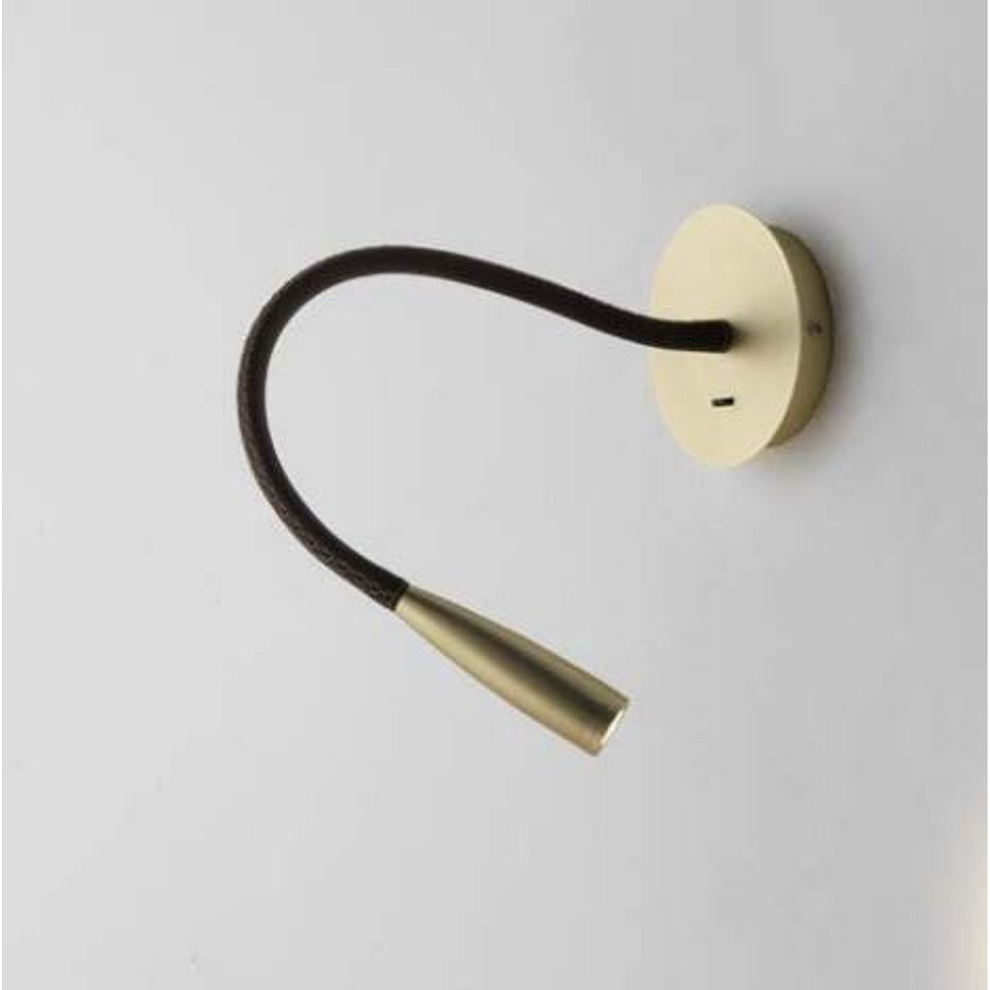 Flexi Adjustable LED Wall Light with Dark Brown Leather