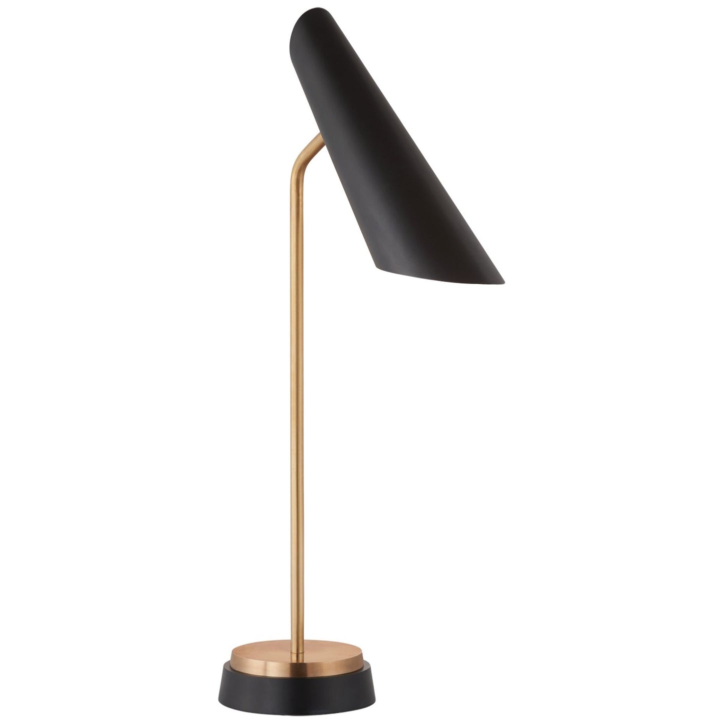 Franca Single Pivoting Task Lamp in Hand-Rubbed Antique Brass