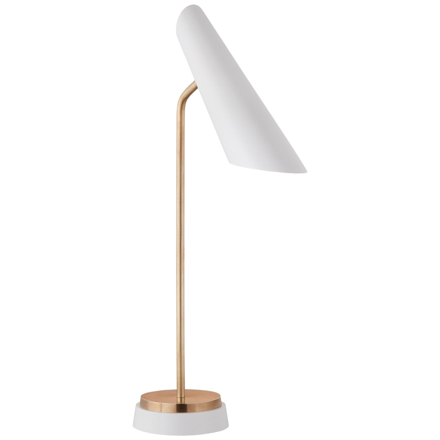 Franca Single Pivoting Task Lamp in Hand-Rubbed Antique Brass