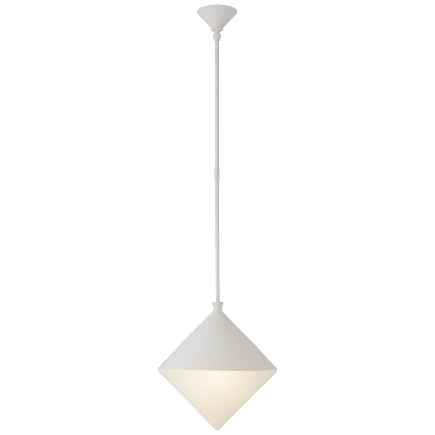 Sarnen Pendant with White Glass