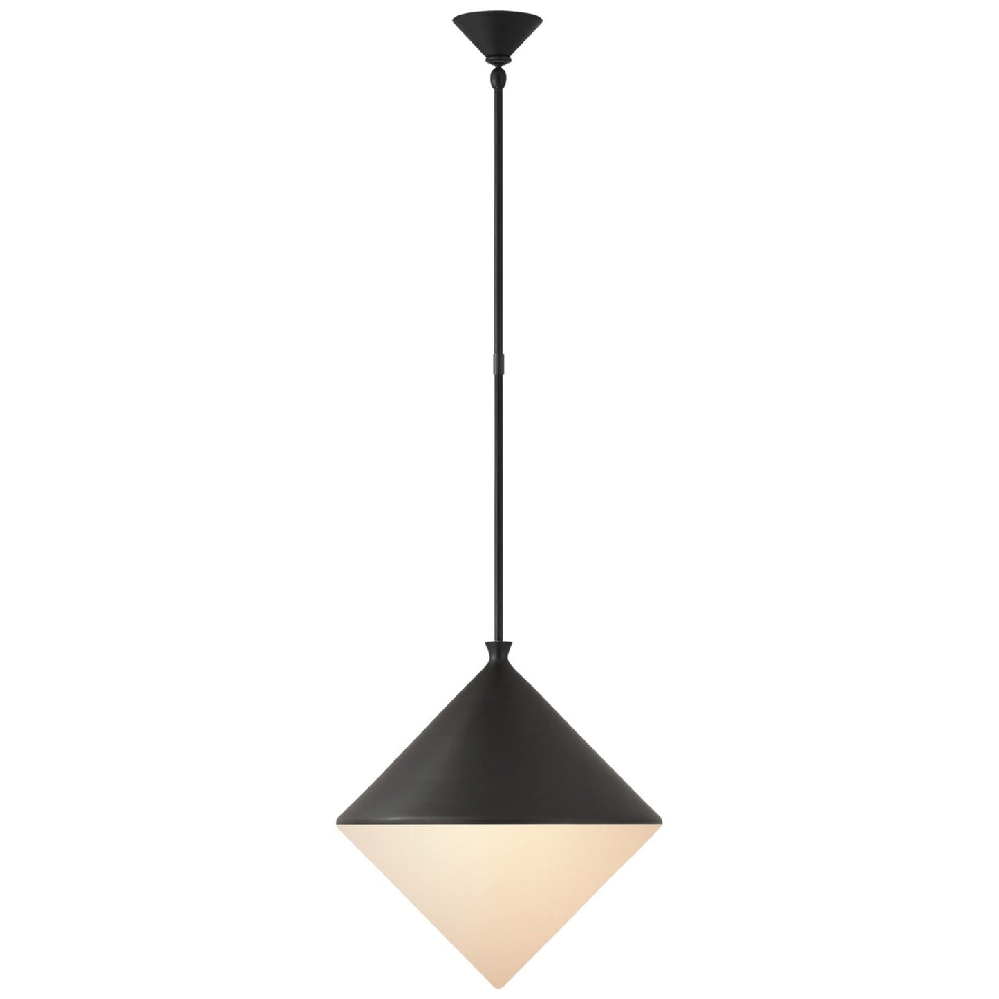 Sarnen Pendant with White Glass