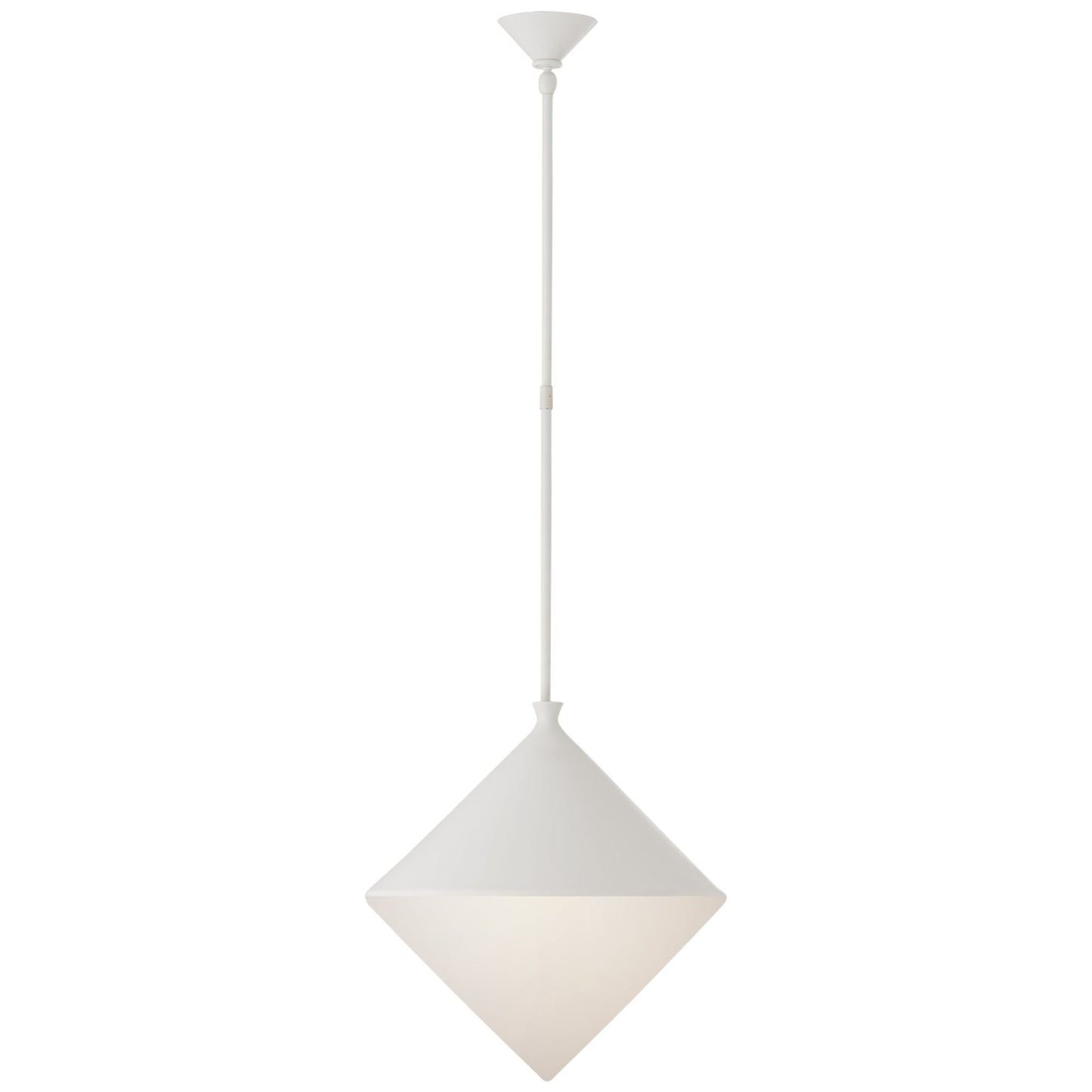 Sarnen Pendant with White Glass