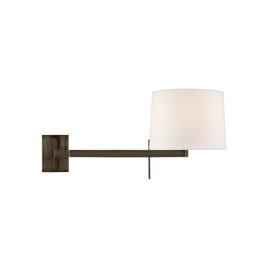 Sweep Medium Articulating Sconce with Linen Shade