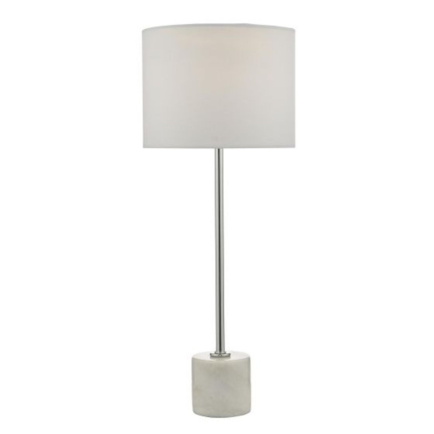 Misu Table Lamp White & Grey Marble with Shade