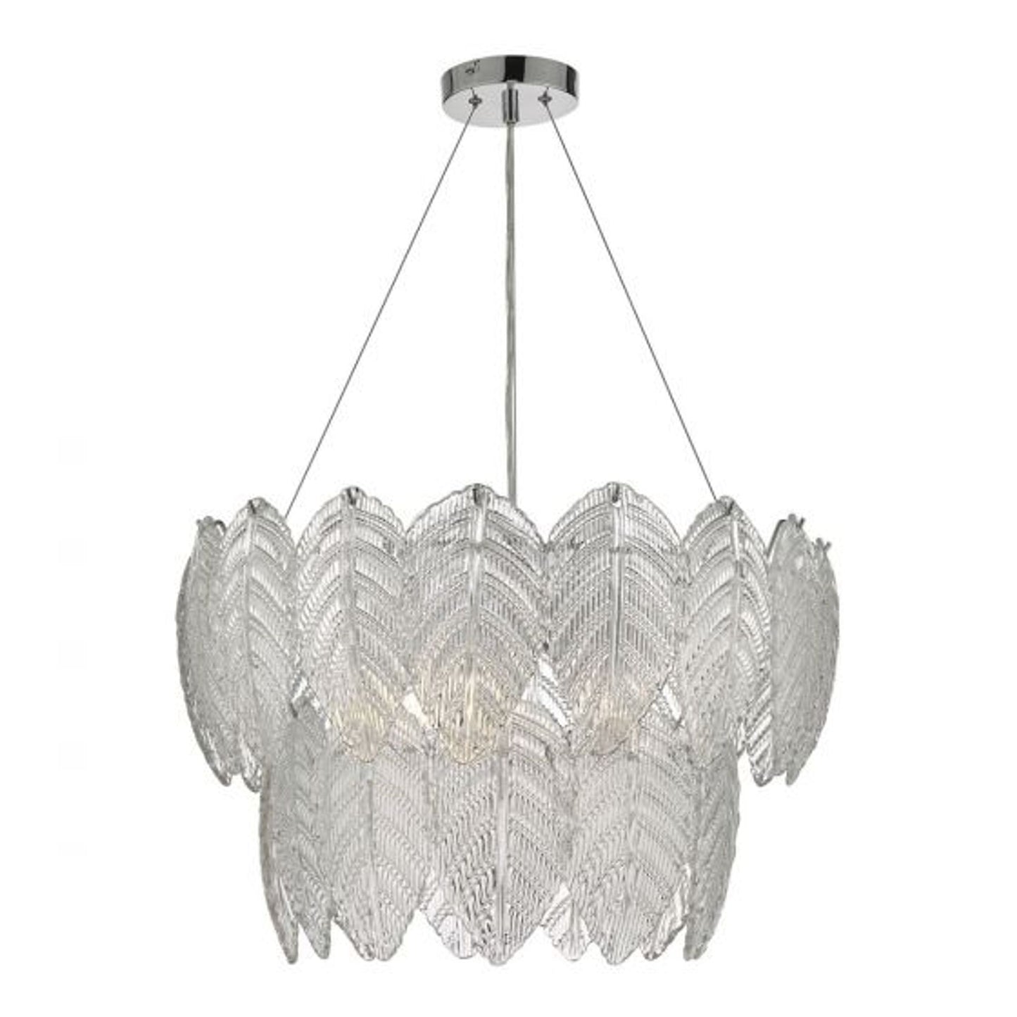 Phillipa 3 Light Pendant Polished Chrome with Clear Glass