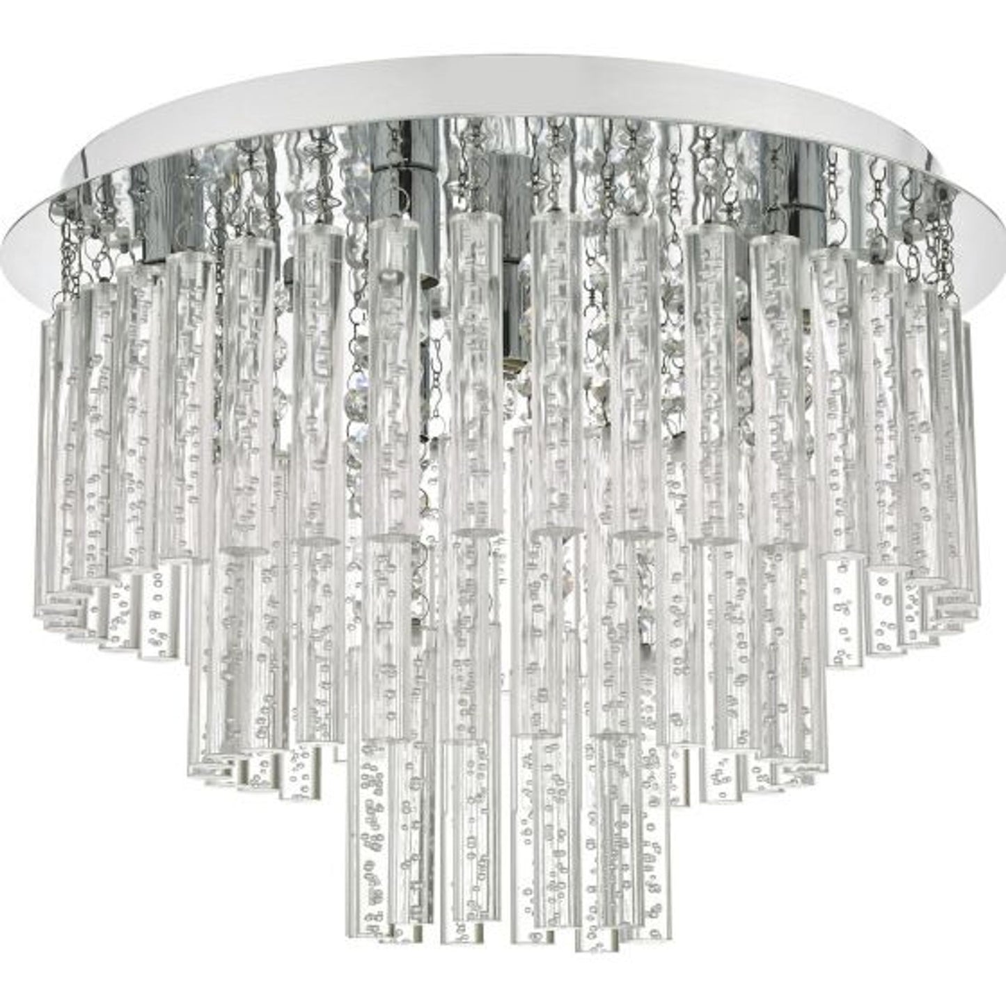 Paulita 5-Light Flush Mount Polished Chrome with Clear Glass