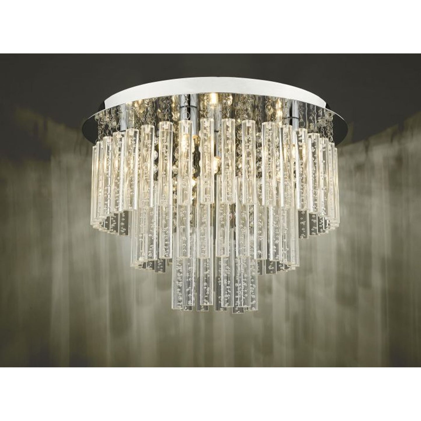 Paulita 5-Light Flush Mount Polished Chrome with Clear Glass