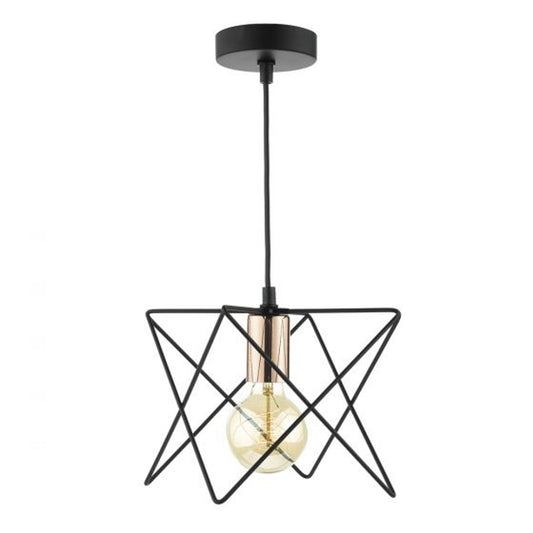 Midi 1-Light Pendant Black with Lamp Holder