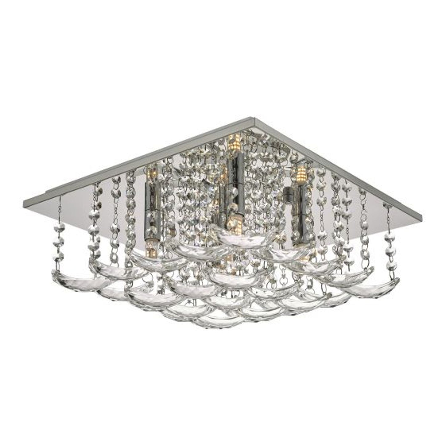 Orella 5-Light Crystal Flush Polished Chrome