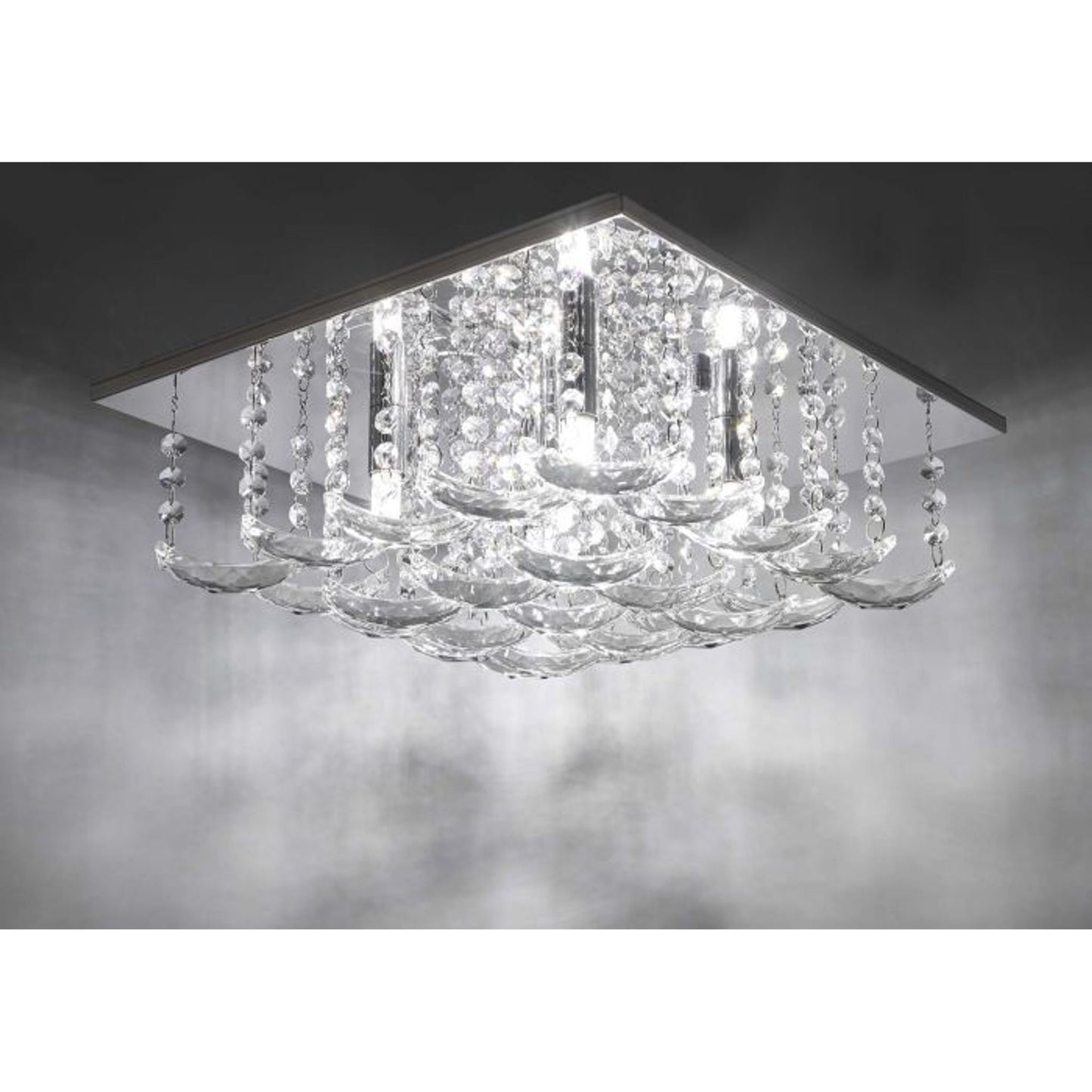 Orella 5-Light Crystal Flush Polished Chrome