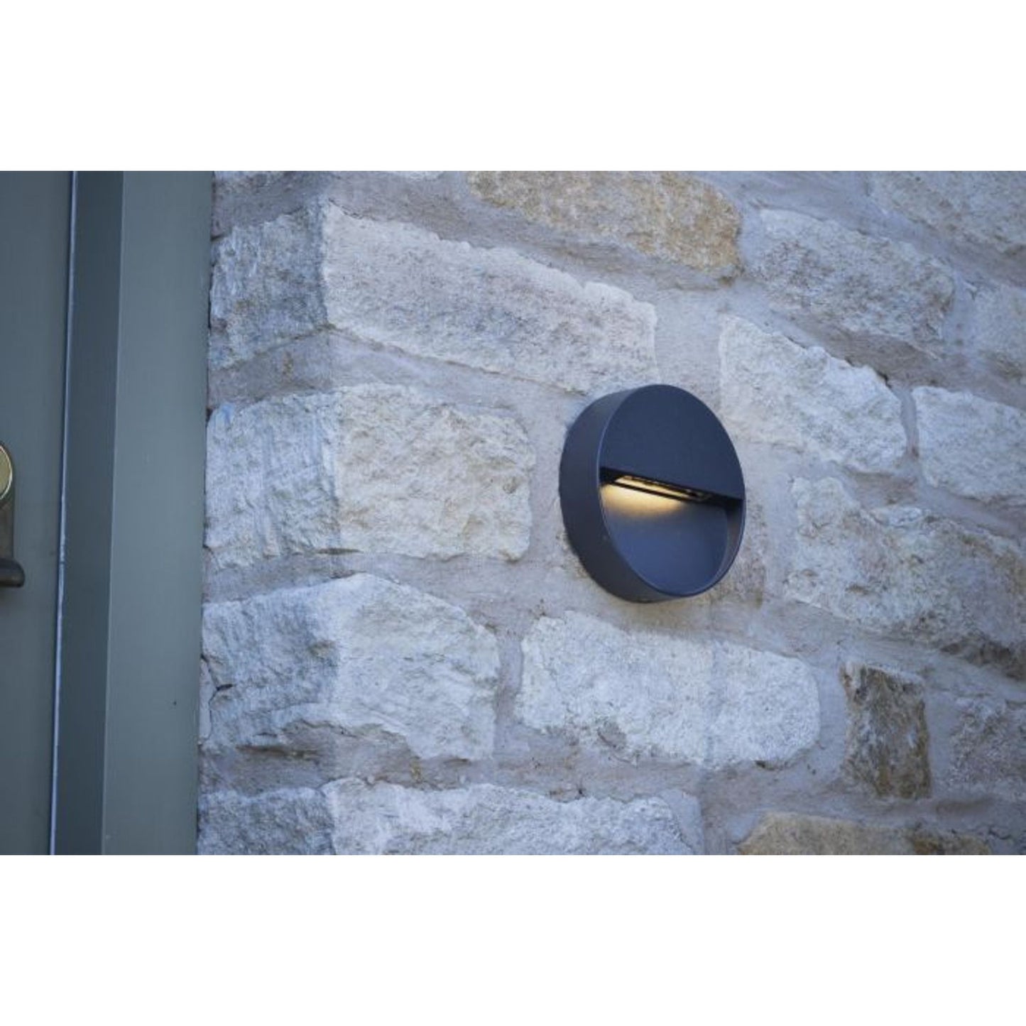 Ugo Outdoor Round Wall Light Eyelid Anthracite