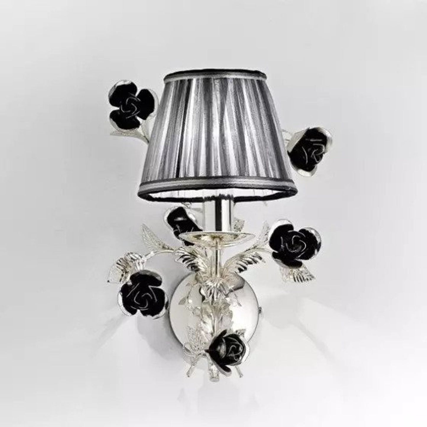 Paris Wall Light Chrome with Flower Detail