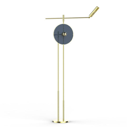 Marconi Floor Lamp Brushed Brass & Lacquer