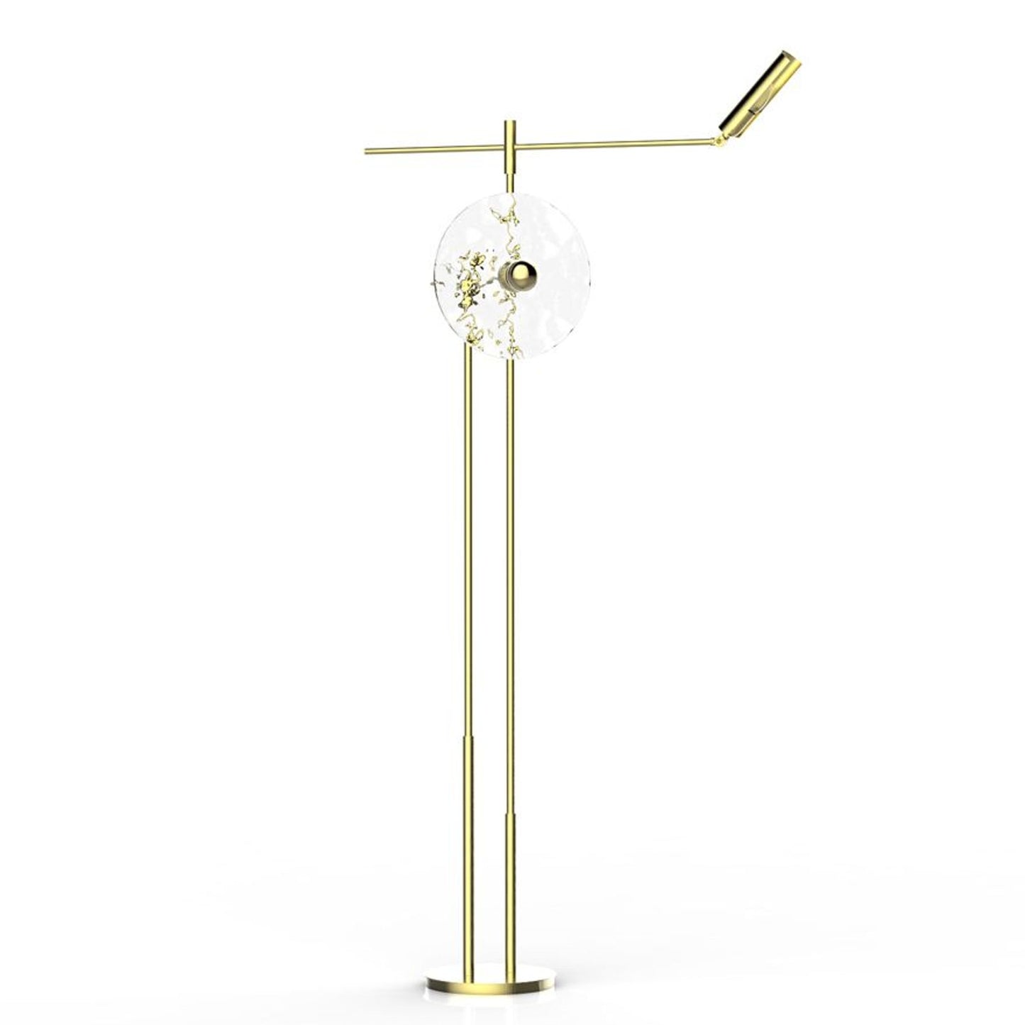 Marconi Floor Lamp Brushed Brass & Lacquer