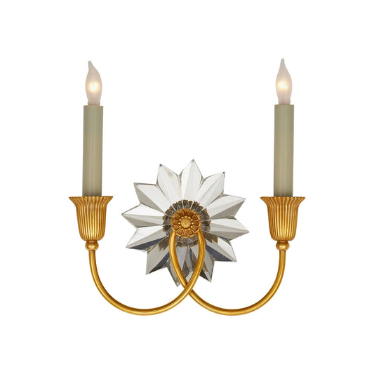 Huntingdon Crystal Double Sconce