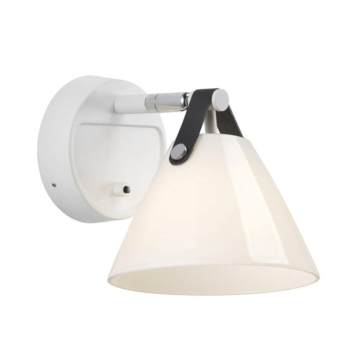 Strap 15 Wall Light with Opal White Shade