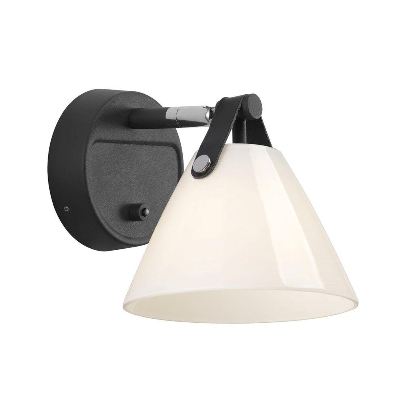 Strap 15 Wall Light with Opal White Shade