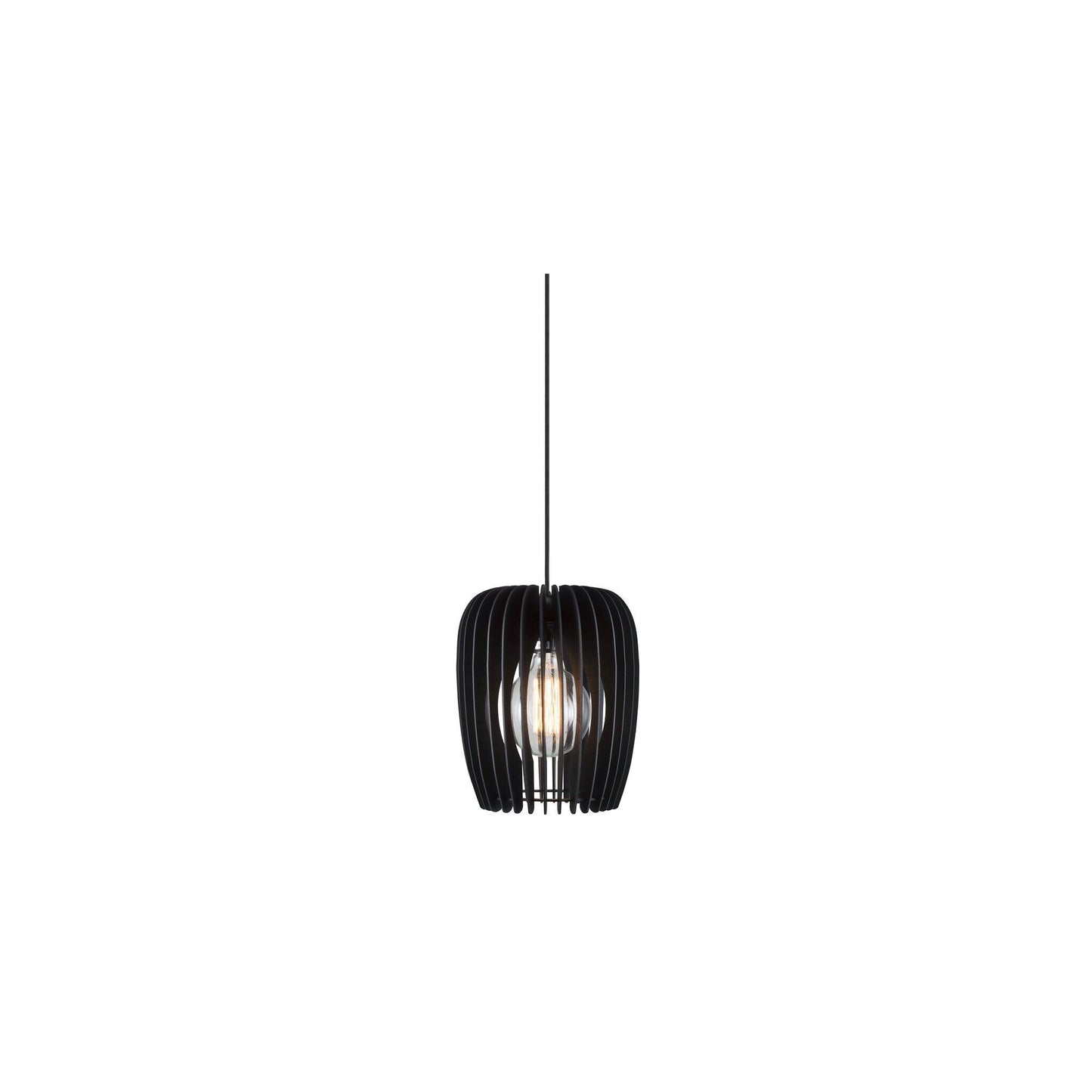 Tribeca 24 Wood Pendant Black