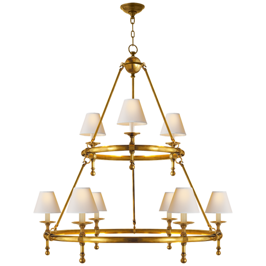 Classic Two-Tier Ring Chandelier