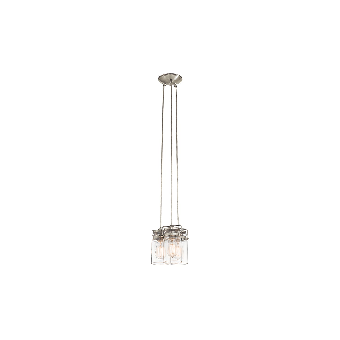 Brinley 3-Light Clear Glass Pendant