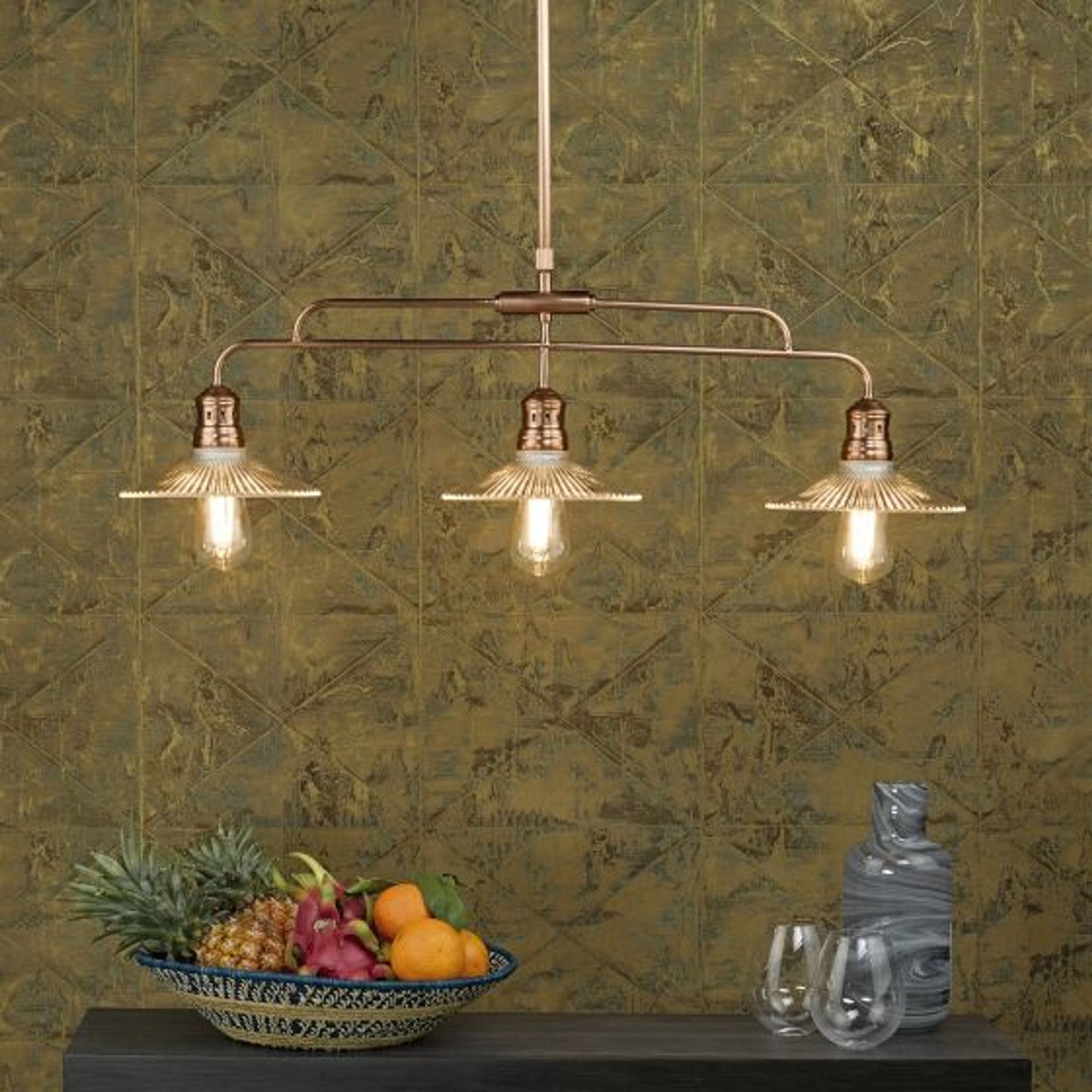 Adeline 3-Light Bar Pendant Brushed Copper