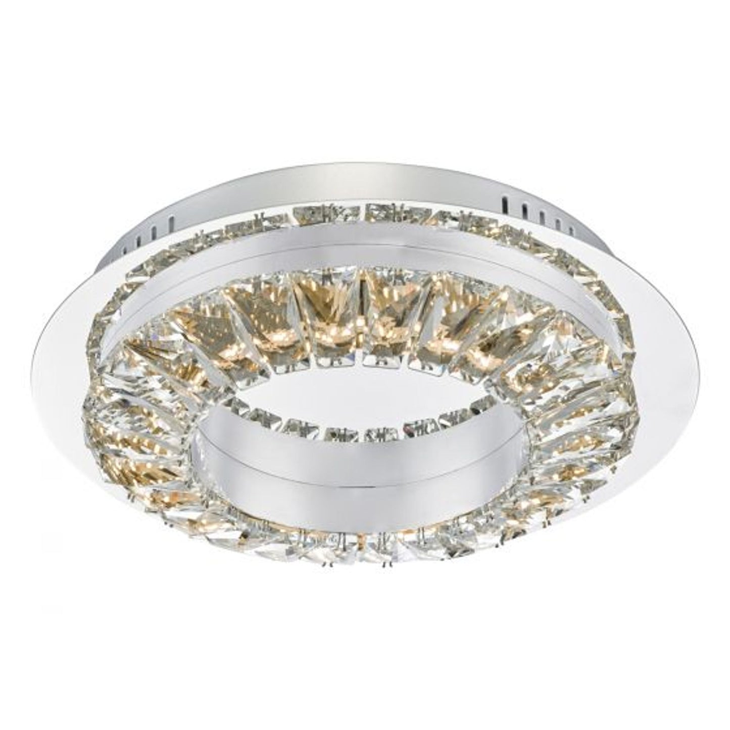 Altamura LED Flush Mount Stainless Steel & Crystal