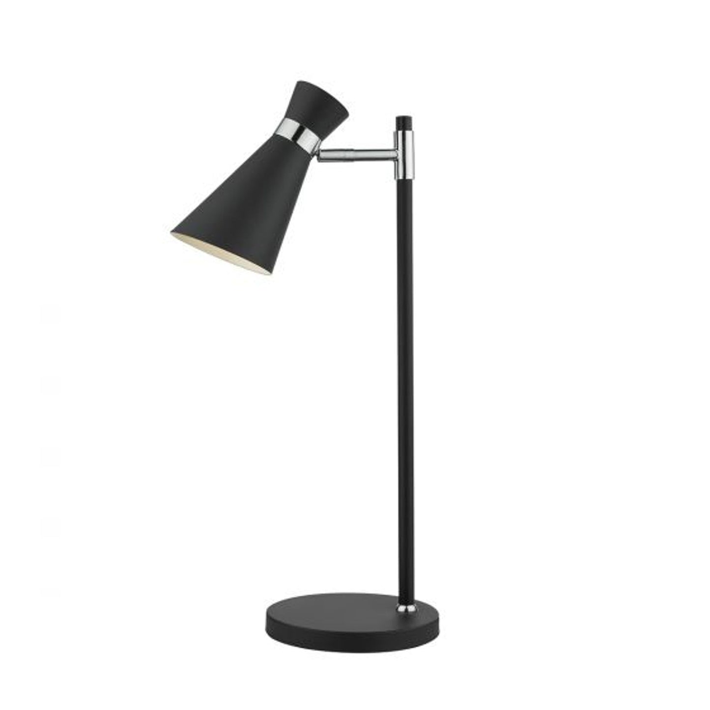 Ashworth Table Lamp Matt Black & Polished Chrome