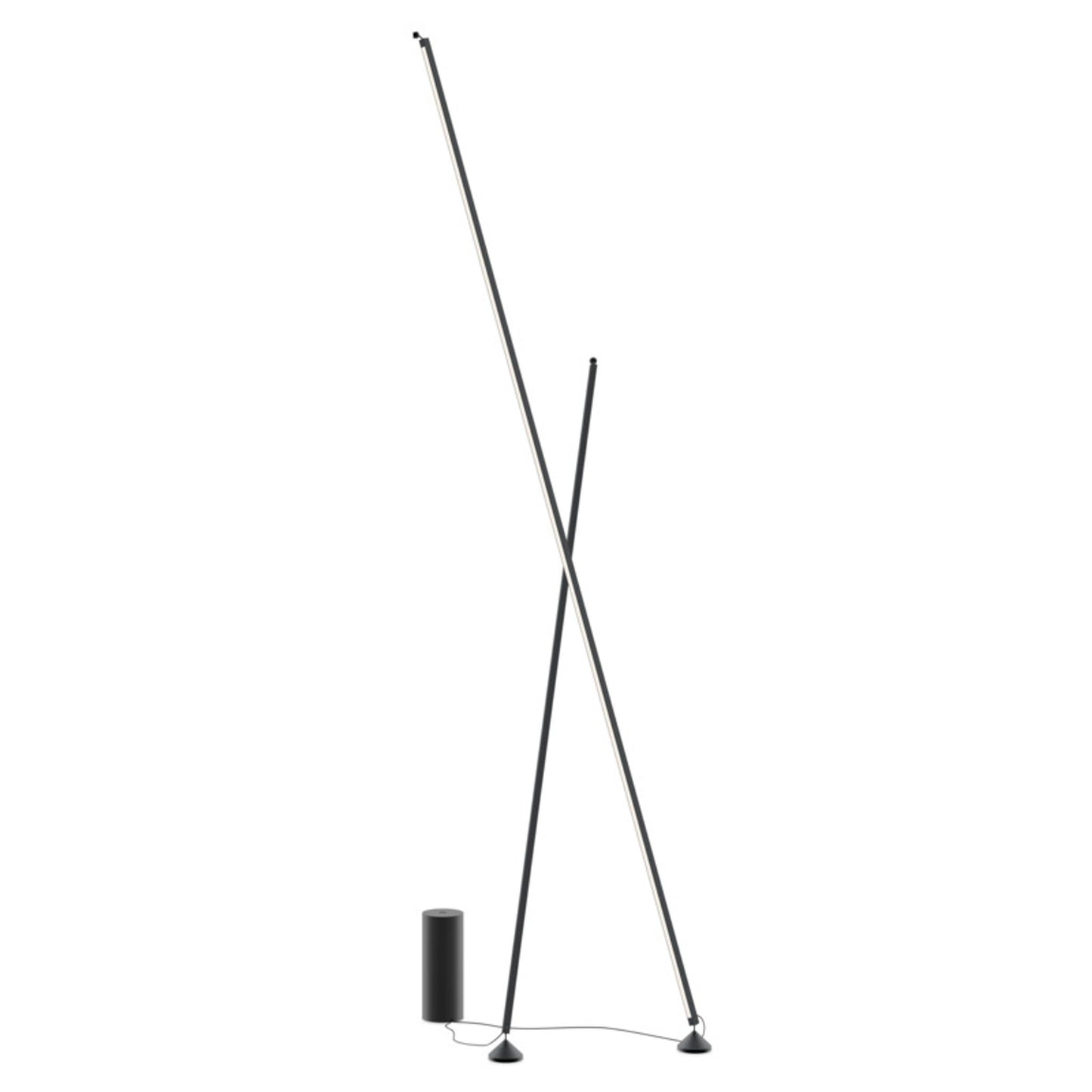 Sticks 7339 LED Floor Lamp Black with Two Rods