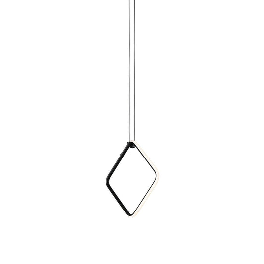 Arrangements Square Small LED Pendant Matt Black