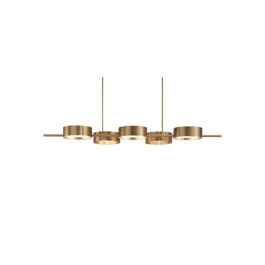 Sound BIL5 G12 5-Light Linear Pendant Brushed Gold